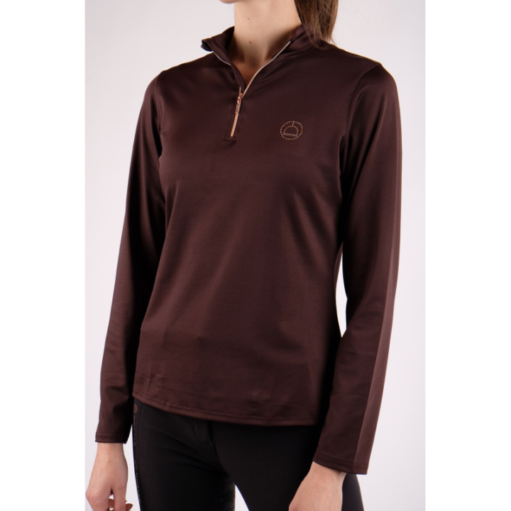 Polo everly rosegold manches longues