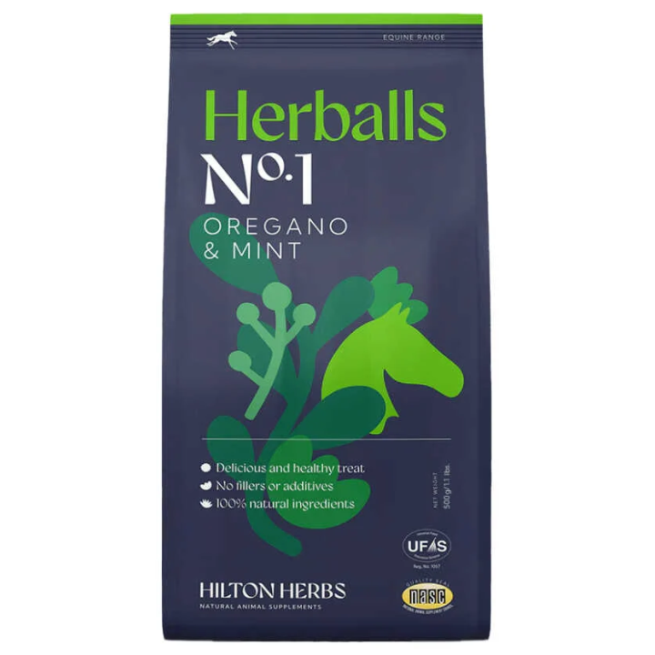 Herballs hilton herbs - origan et menthe 500g friandise pour cheval