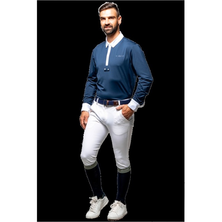 Polo concours Waco H manches longues FLAGS&CUP pour cavalier en compétition