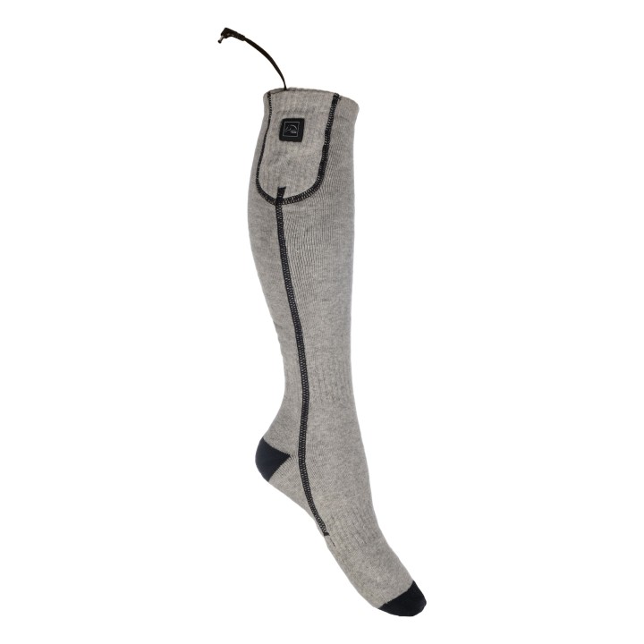 Chaussettes chauffantes HKM gris/noir pour équitation