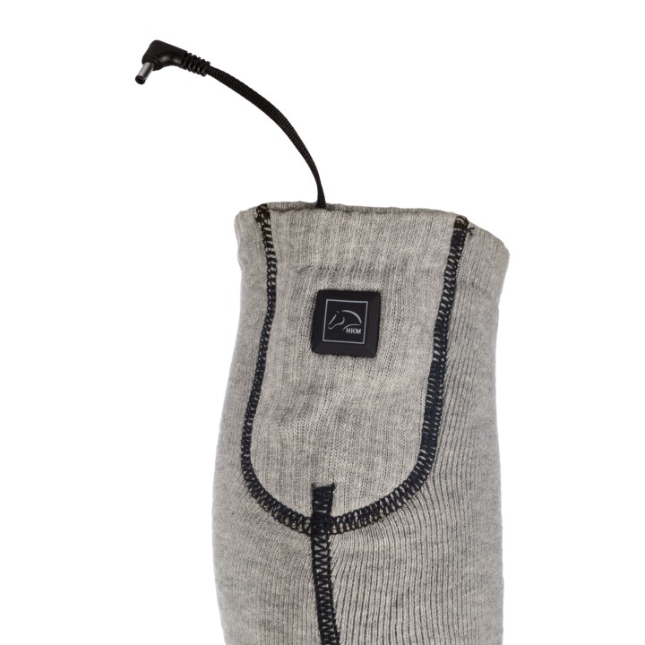Chaussettes chauffantes HKM gris/noir pour équitation