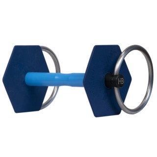 Mors a  anneaux i-bride strong flex+ bleu clair