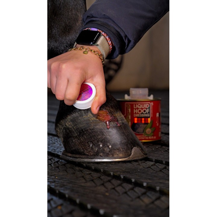 HUILE POUR SABOTS HOOF DRESSING PAILLETTES ROSE 500ML