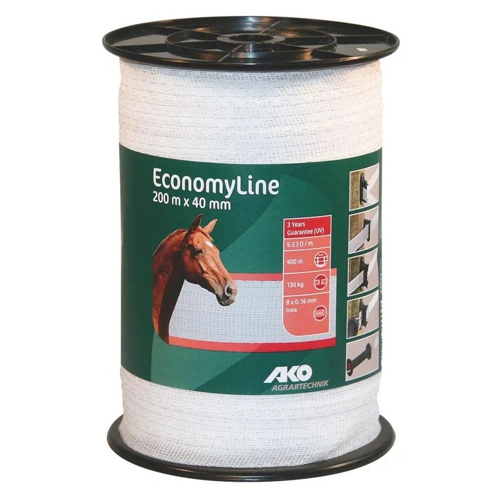Ruban economy Line blanc 200m 40mm