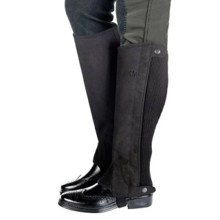 Mini chaps cuir suédine HKM avec élastiques