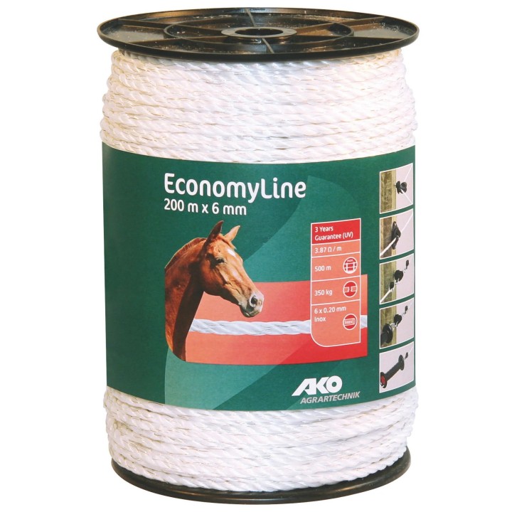 Cordelette Blanche Polypropylène 6 mm 200 m