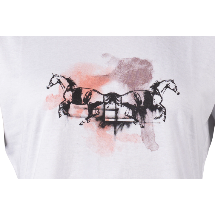 T-shirt Running HORSE HKM 100% Coton