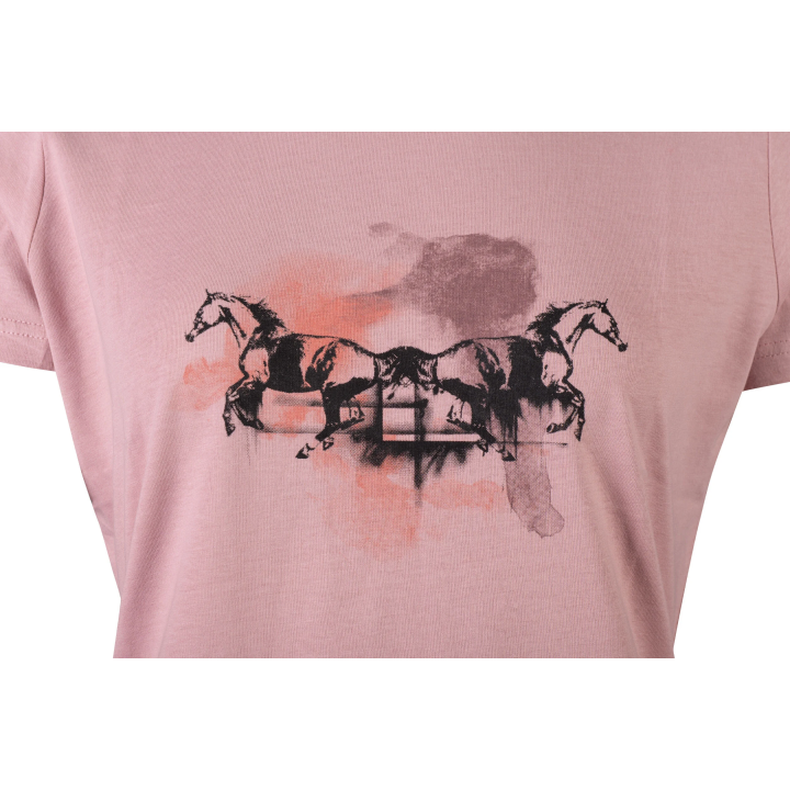 T-shirt Running HORSE HKM 100% Coton