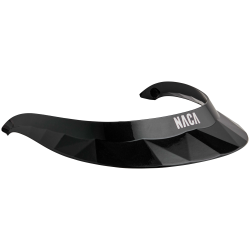 VISIERE NACA BRILLANT : L NOIR/LOGO ARGENT