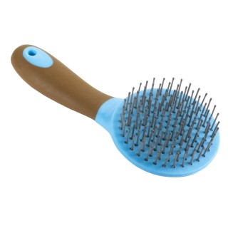 Brosse à crinière ciel/choco HIPPO-TONIC