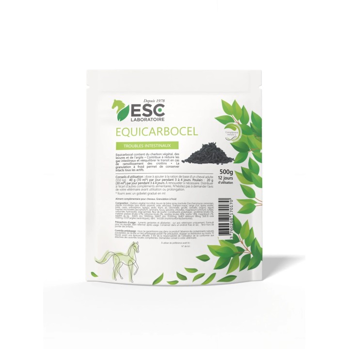Equicarbocel 500gr - Complément cheval ESC