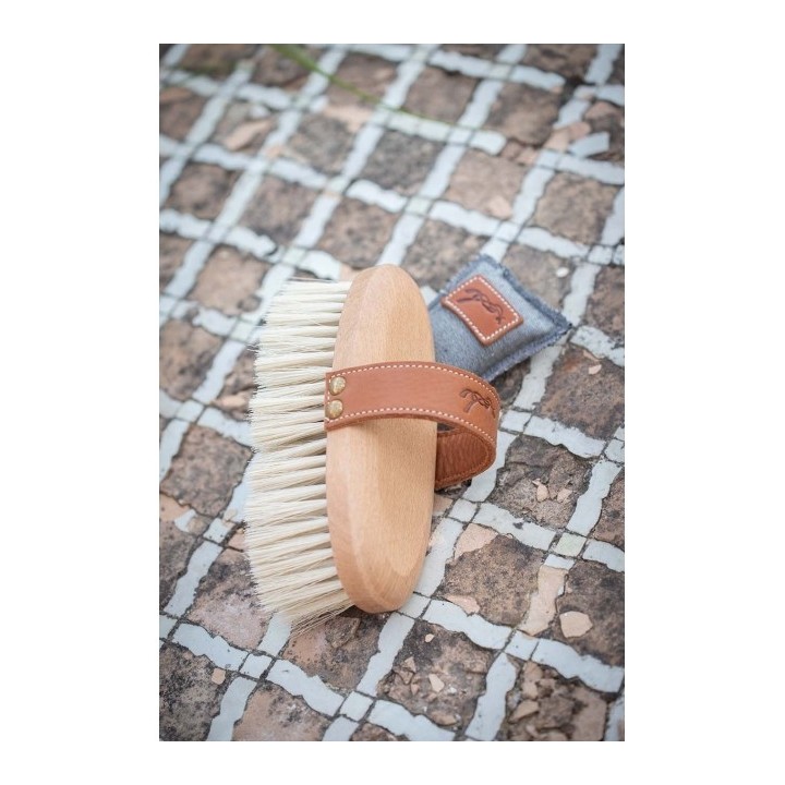 Brosse douce penelope sangle cuir