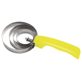 Etrille métallique ronde fluo jaune