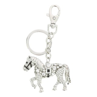 Porte-clés equi-kids charly argente/noir