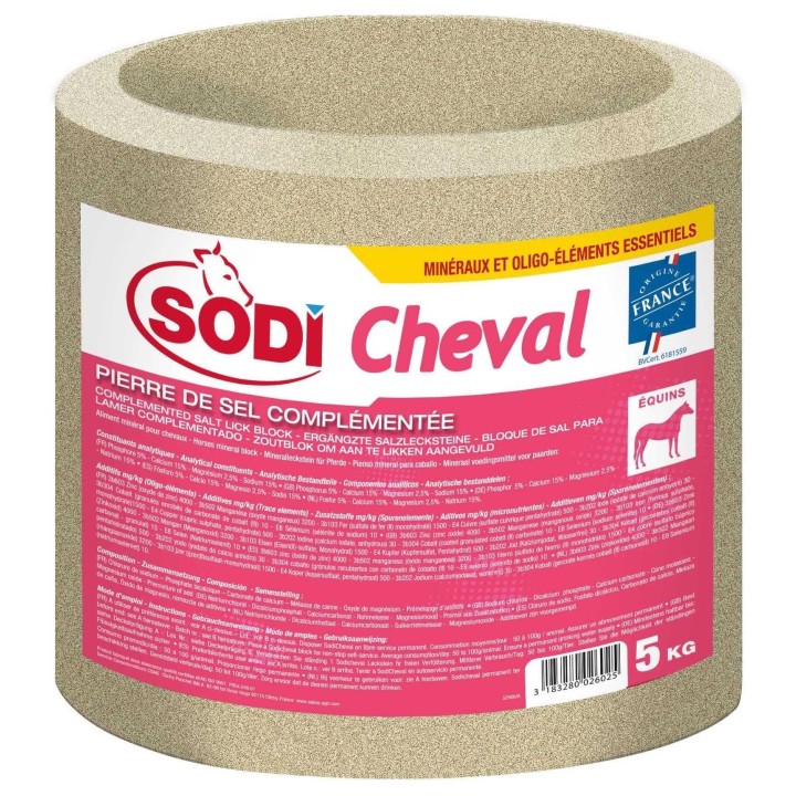 Bloc sodicheval 5kg | Minéral pour chevaux