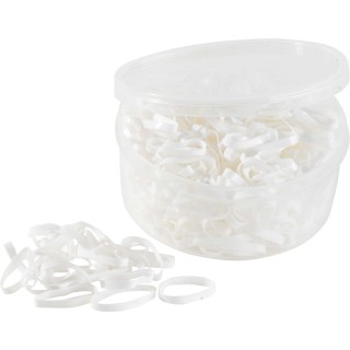 Elastique à natter silicone blanc boîte 450