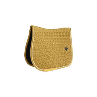 Tapis de selle velvet jumping moutarde