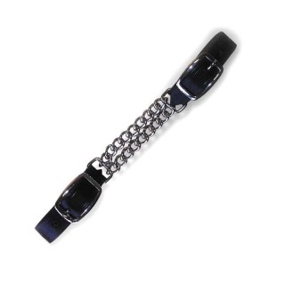 Gourmette hackamore en acier nickelé - Horse Discount
