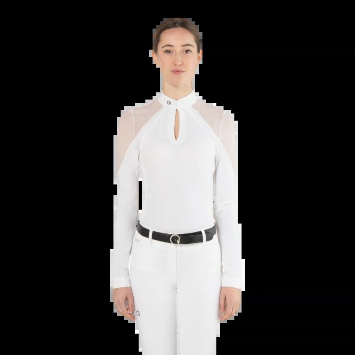 Polo de concours Lilas femme EQUILINE
